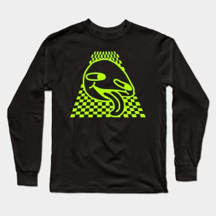Crazy rave party logo from the 90s collector green fluo edition Long Sleeve T-Shirt
